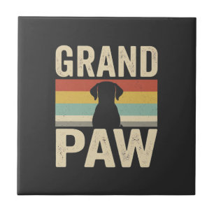 Grand Paw Vintage Dog Retro Tile