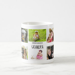Grand-père 10x Collage photo de grands-enfants Mug