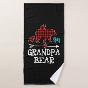 Grand-père Bear Christmas Pajama Red Plaid Buffalo