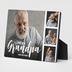 Grand-père Customisé Photo Collage Plaque