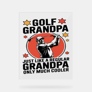 Grand-père de golf comme un grand-père régulier