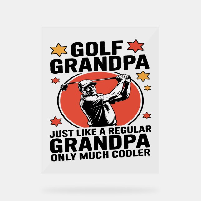 Grand-père de golf comme un grand-père régulier (Recto)
