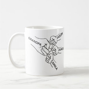 Grand-Père Fist Bump Mug, Grand-Père Mug Avec Des 