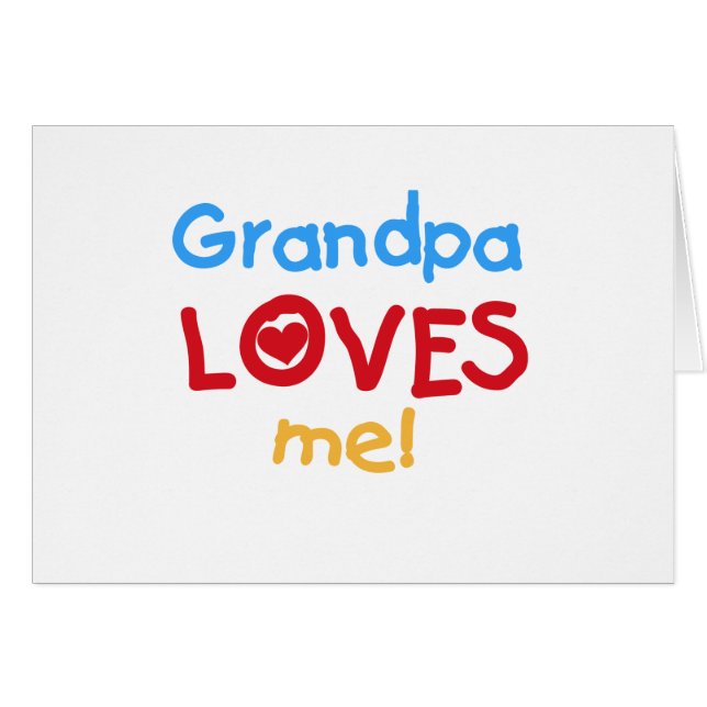 Grand-père m'aime t-shirts et cadeaux (Devant horizontal)
