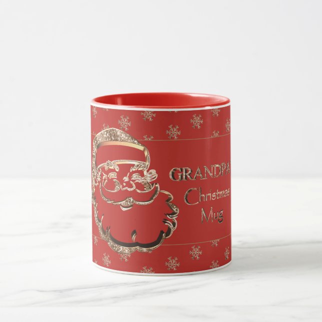 Grand-père Noël Mug mignonne Père Noël Rouge or él (Centre)