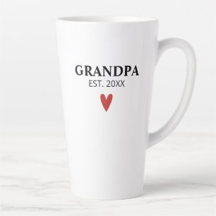 Grand-père noir blanc Faire-part de naissance Mug