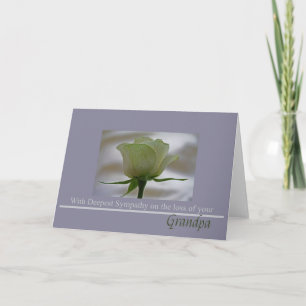 Grand-père perte Rose carte de sympathie