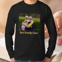 Grand-père Photo T-shirt cadeau de Noël Grand-père