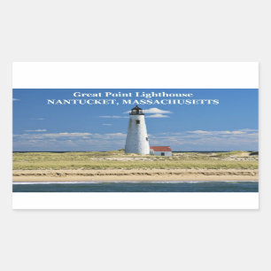 Grand phare de point, Nantucket, autocollants de