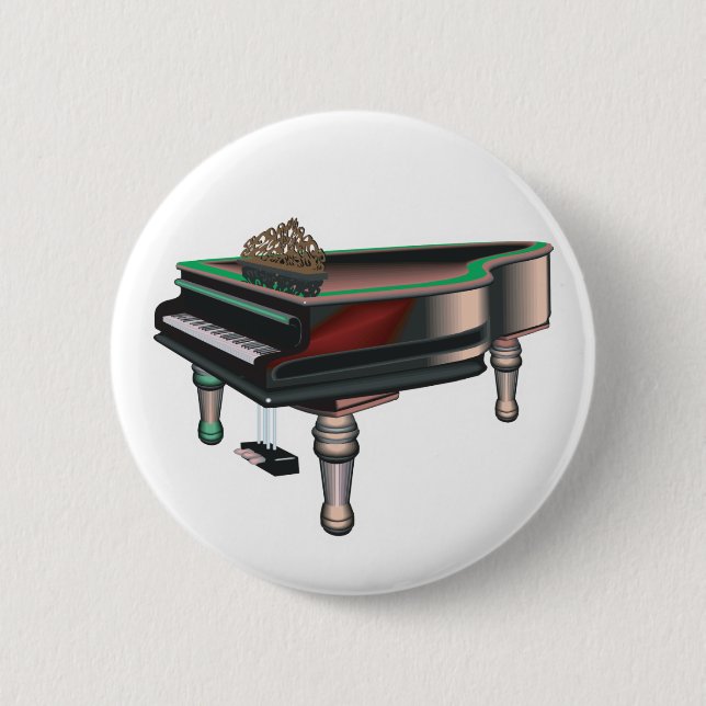 grand piano 2 inch round button (Front)