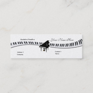 Grand Piano and Keyboard Business Card