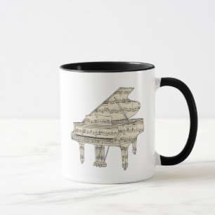 Grand Piano and Music Notes Mug