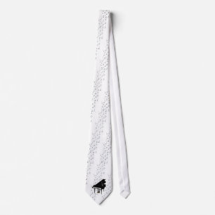 Grand Piano and Music Notes Tie