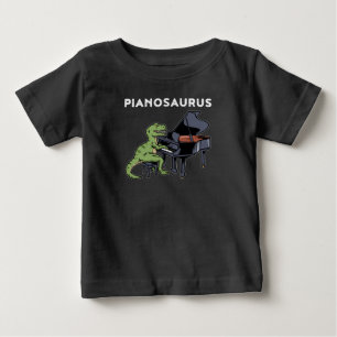Grand Piano Gift Kids Pianist Dinosaur Music Piano Baby T-Shirt