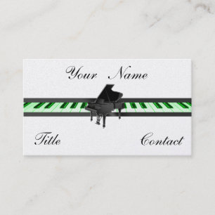 Grand Piano Gold Golden Business Cards