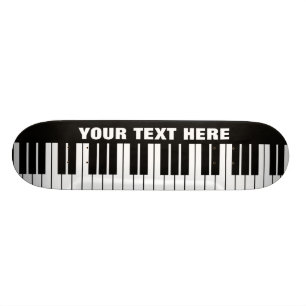 Grand piano keys custom design skateboard deck