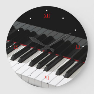 Grand Piano Keys Wall Clock