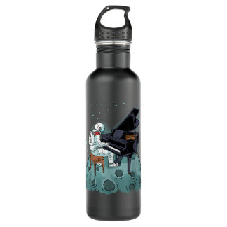 Grand Piano Kids Pianist Gift Astronaut Music Pian 710 Ml Water Bottle