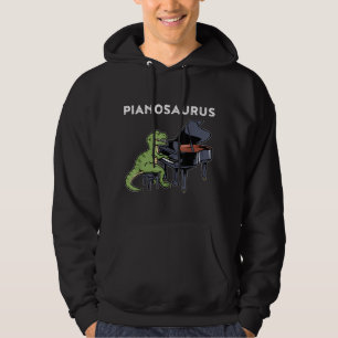 Grand Piano Kids Pianist Gift Dinosaur Music Piano Hoodie