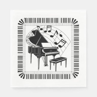 Grand Piano Music Celebration Napkin