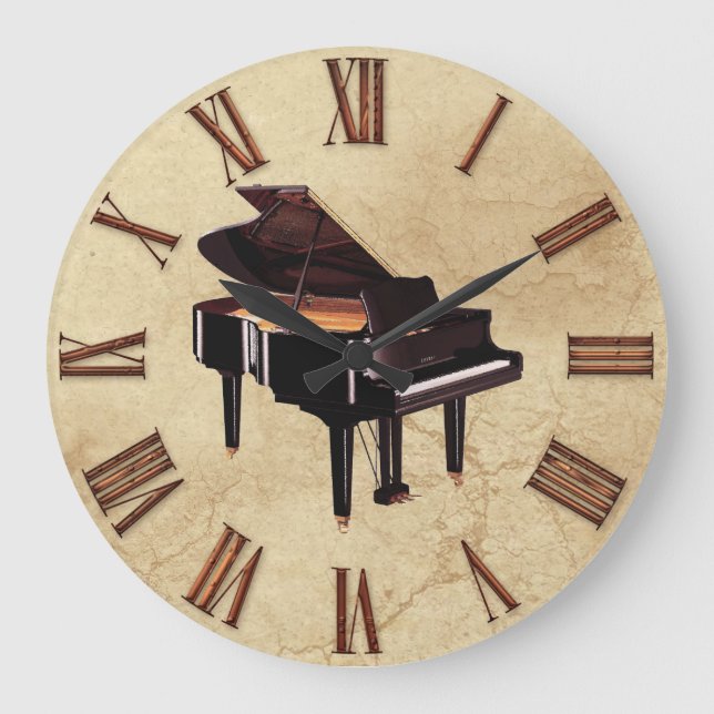 Grand Piano Music-Lover's Wall Clock (Front)
