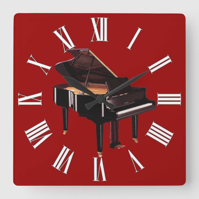 Grand Piano Music Lover's Wall Clock (Front)