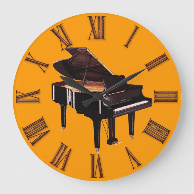 Grand Piano Music-Lover's Wall Clock (Front)