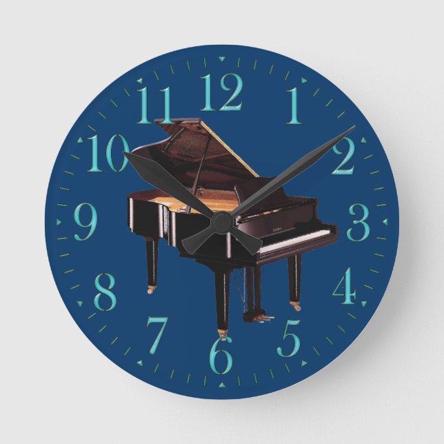 Grand Piano Music-themed Wall Clock (Front)