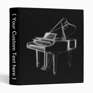 Grand Piano Musical Classical Instrument Binder