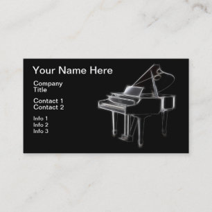 Grand Piano Musical Classical Instrument Business Card