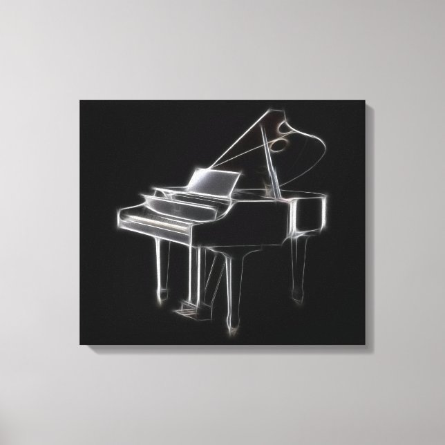 Grand Piano Musical Classical Instrument Canvas Print (Front)
