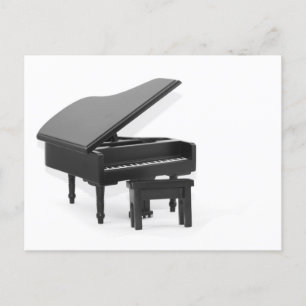 Grand piano postcard