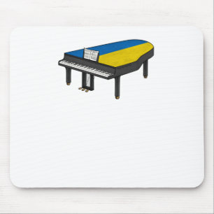 Grand Piano Ukrainian Flag Pianist Musician Sticke Mouse Pad