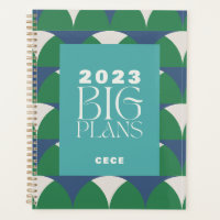 Grand plan géométrique moderne bleu vert rétro