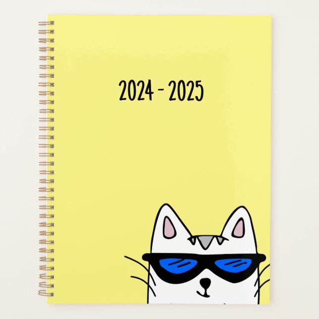 Grand planificateur chat 8,5 po x 11 po (Devant)