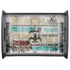 Grand plateau de portion avec l'expression