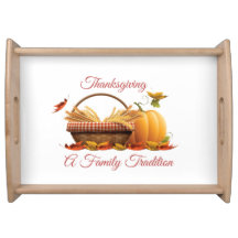 Grand plateau de service Thanksgiving