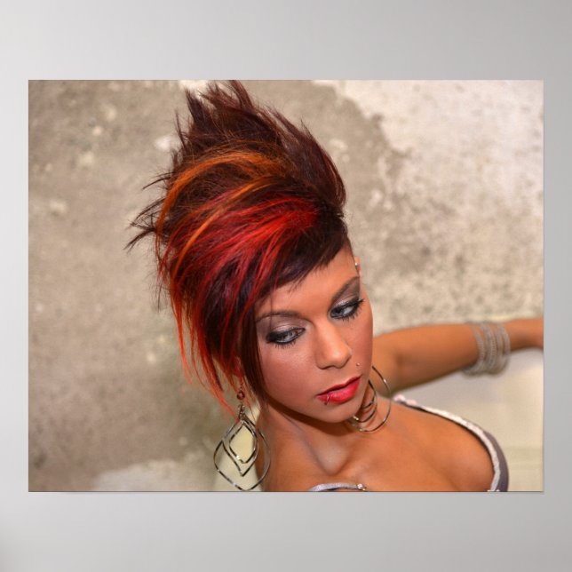 Grand Poster de coupe de cheveux courte (Devant)