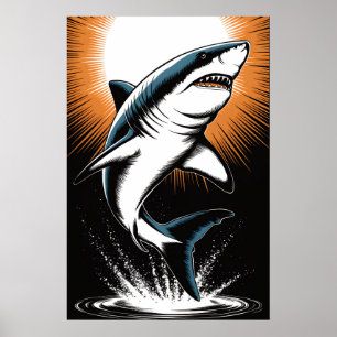 Grand Poster de requin blanc