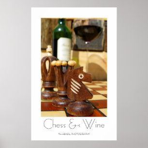 Grand Poster d'échecs et de vins !