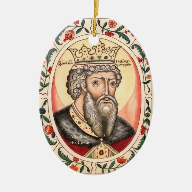 Grand Princes of Kiev Ceramic Christmas Ornament (Front)
