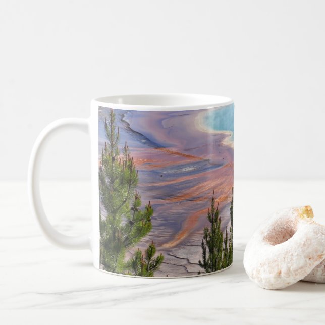 Grand Prismatic Overlook Coffee Mug (With Donut)