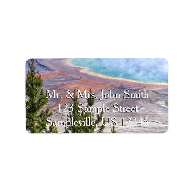 Grand Prismatic Overlook Label (Front)