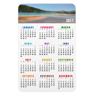 Grand Prismatic Spring 2017 Calendar Magnet