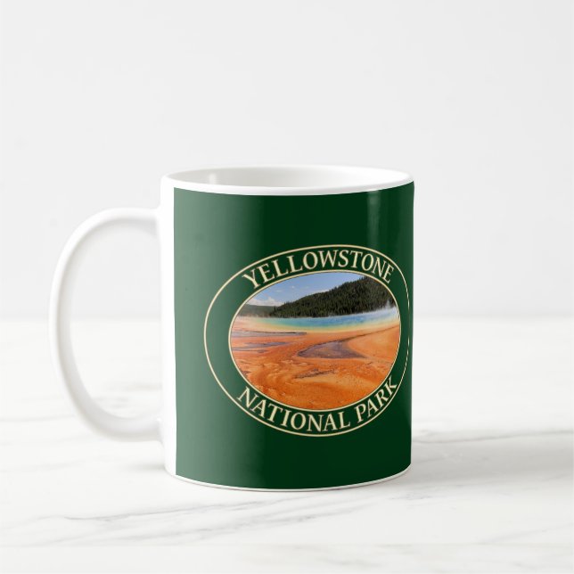 Grand Prismatic Spring at Yellowstone National Prk Coffee Mug (Left)
