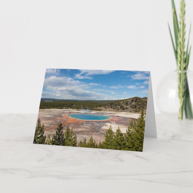 Grand Prismatic Spring Folded Greeting Card (Front)