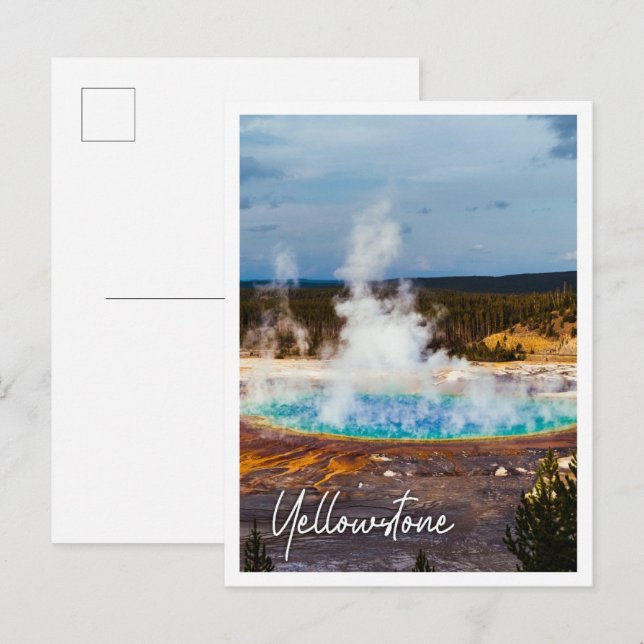 Grand prismatic spring in Yellowstone USA Postcard (Front/Back)