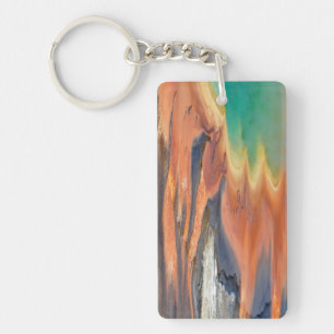 Grand Prismatic Spring Runoff Keychain