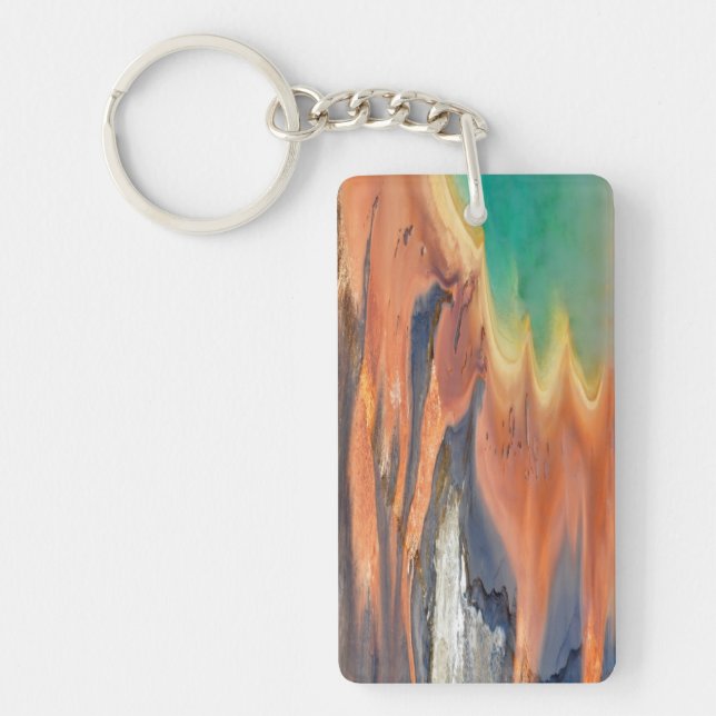 Grand Prismatic Spring Runoff Keychain (Front)