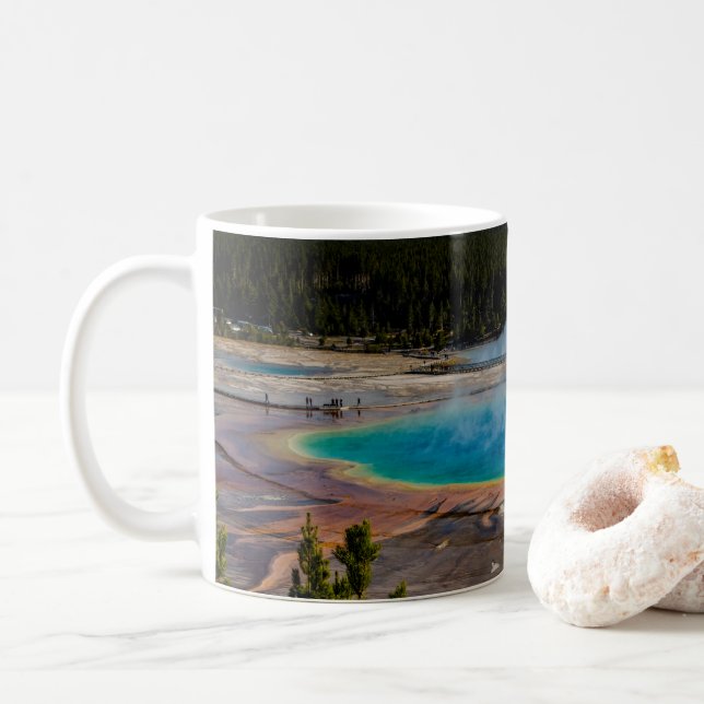 Grand Prismatic Spring Yellowstone National Park Coffee Mug (With Donut)